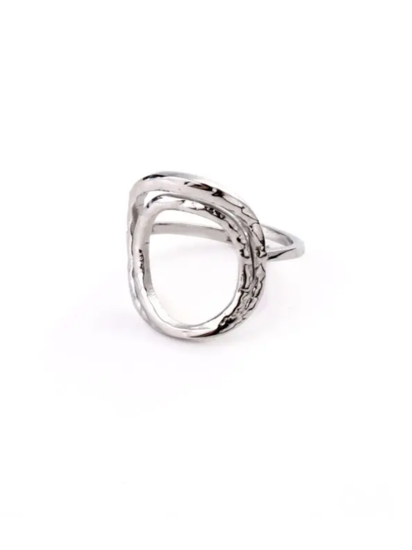 BAGUE OVALE - argentée