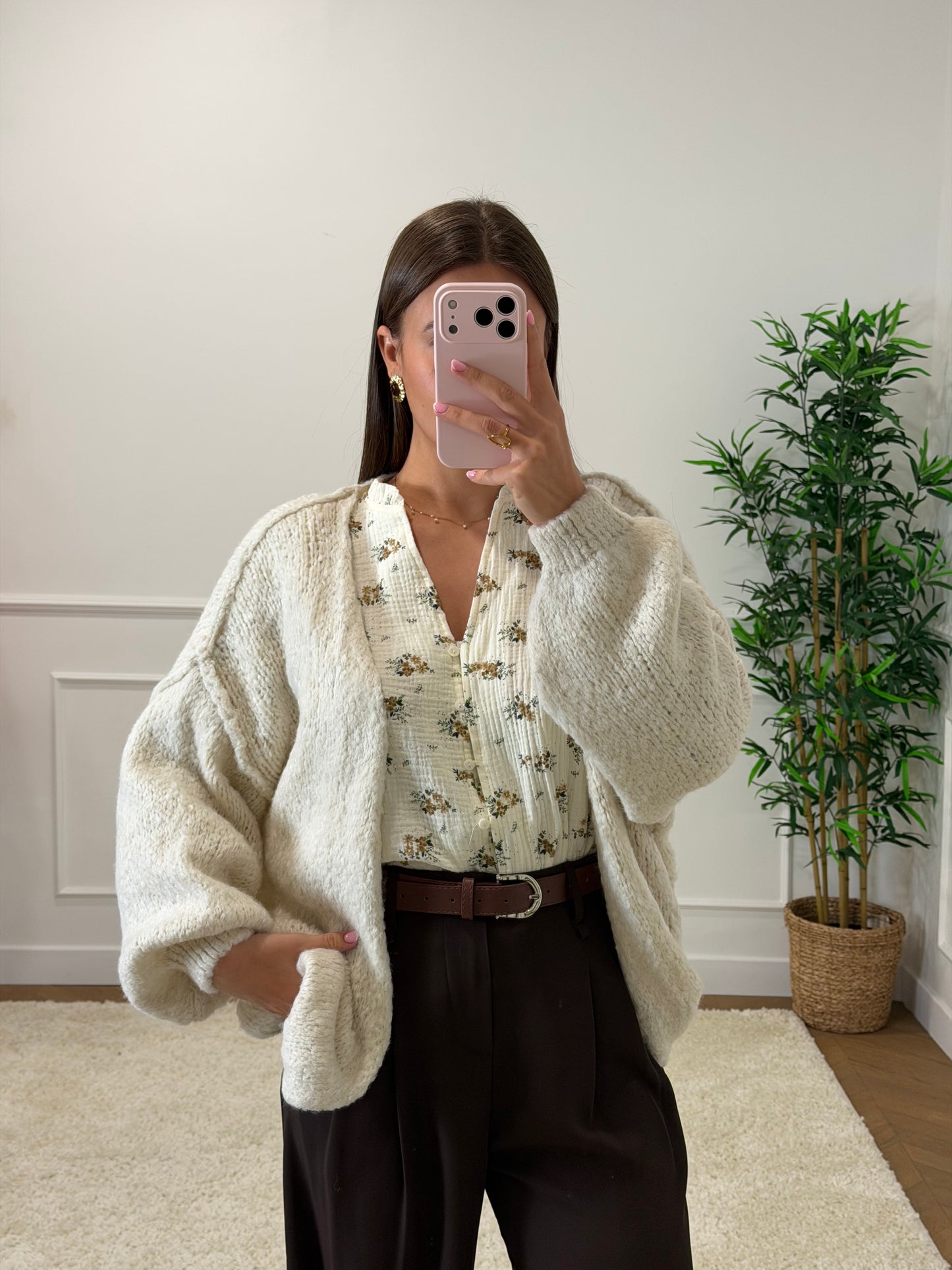 GILET CAPUCINE ÉCRU
