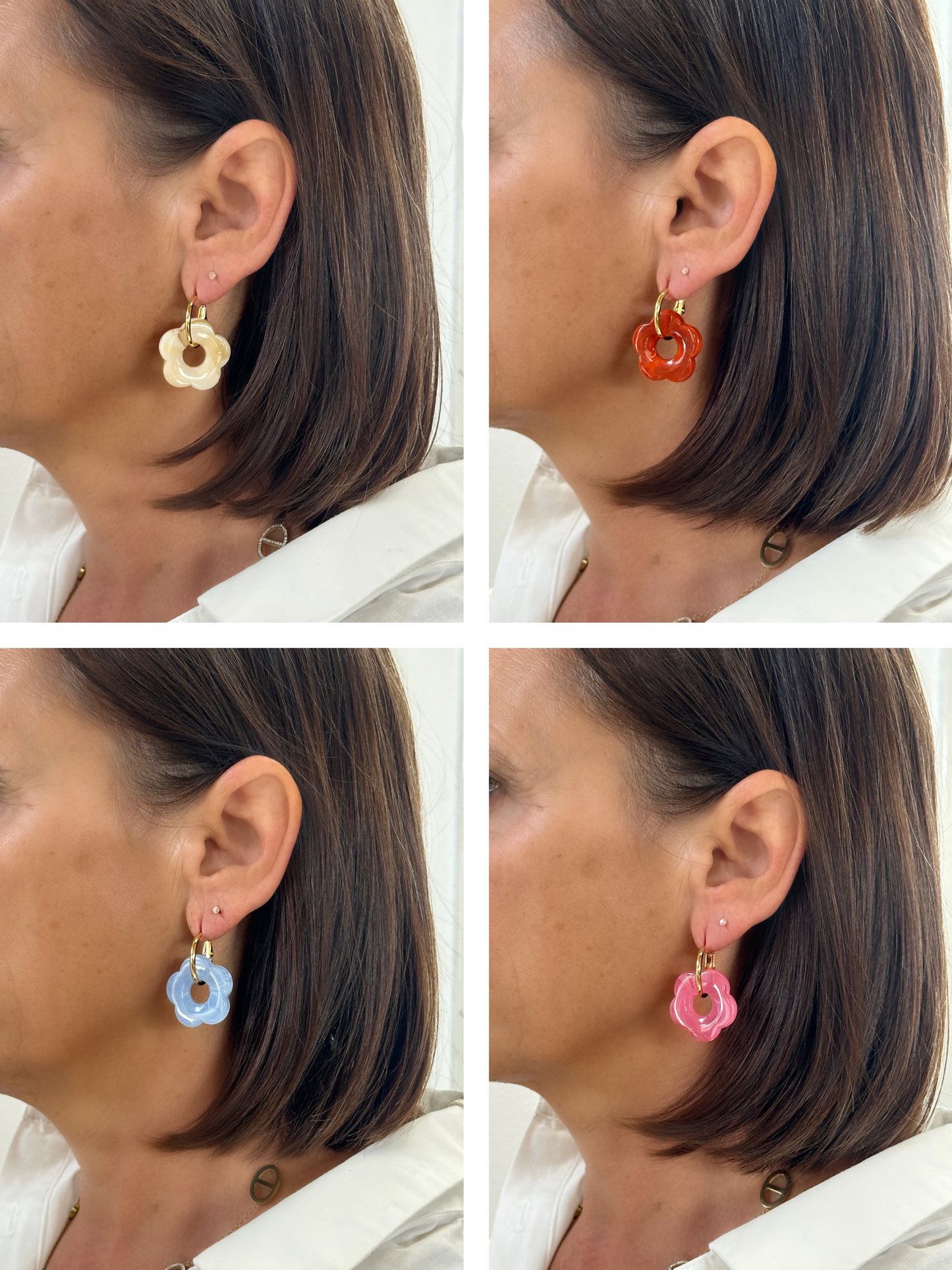 BOUCLES FLEURS COLORÉS