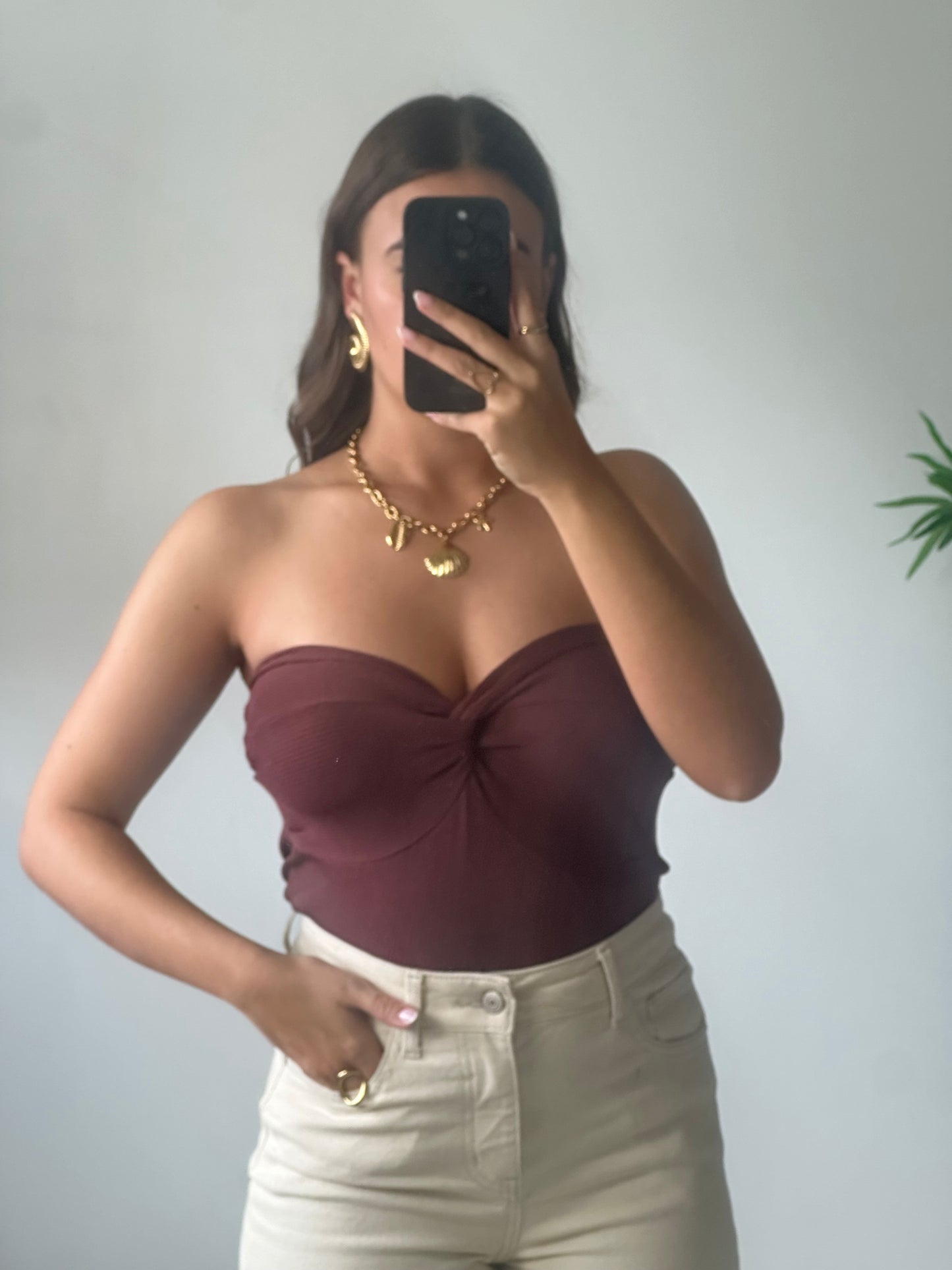 BUSTIER PAULA MARRON