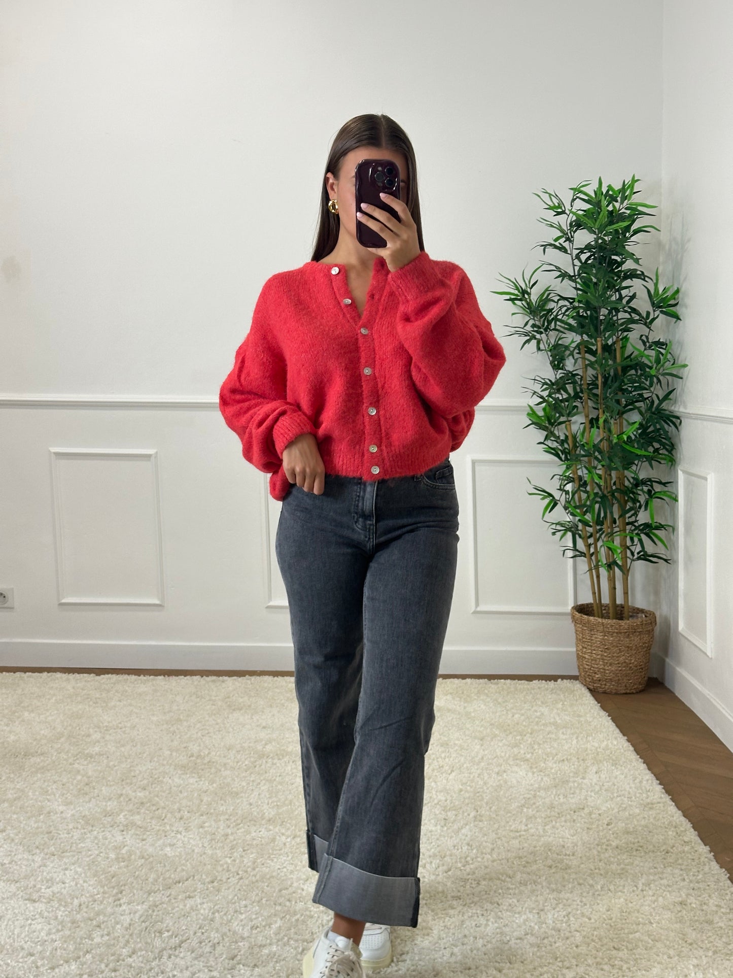 CARDIGAN LÉO CORAIL