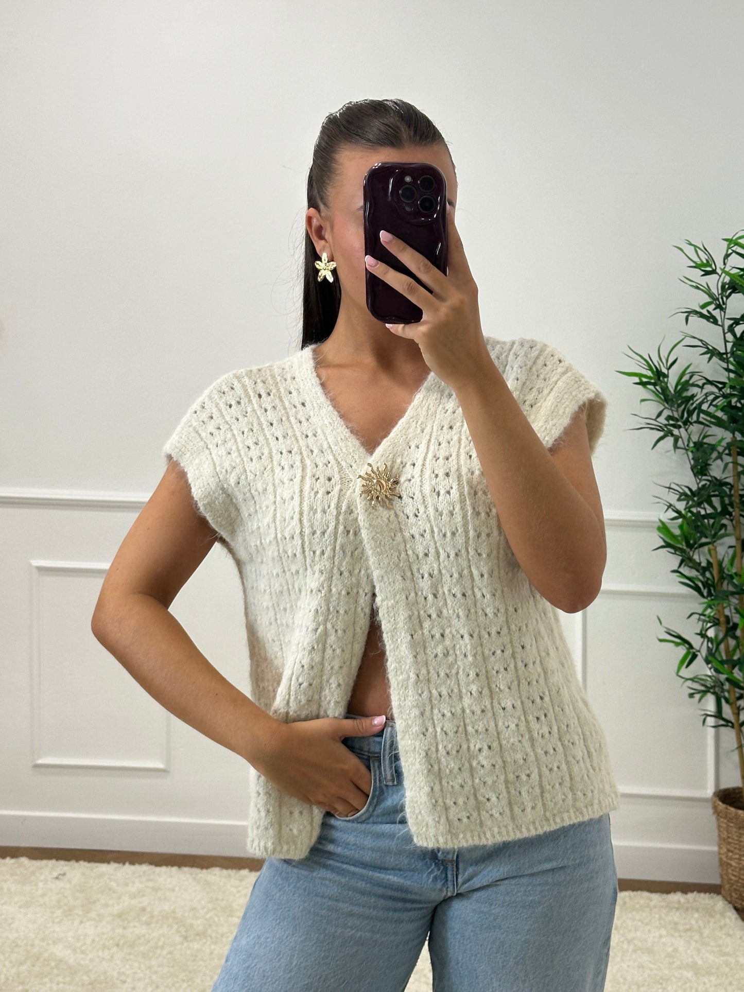 GILET GIA ÉCRU ⚠️ PRÉCOMMANDE - expédition au plus tard le 08/08 ⚠️