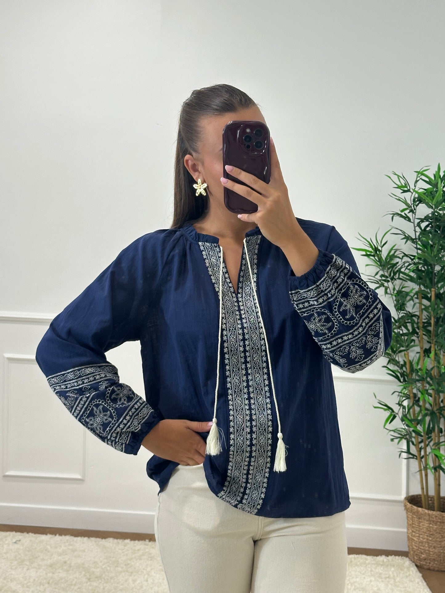 BLOUSE MATHILDA BLEU MARINE