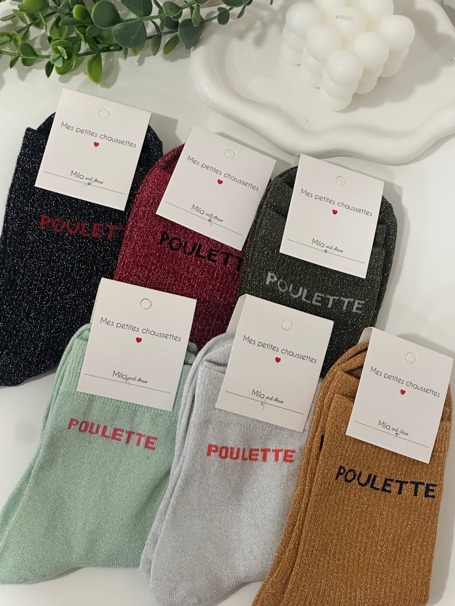 CHAUSSETTES À PAILLETTE POULETTE