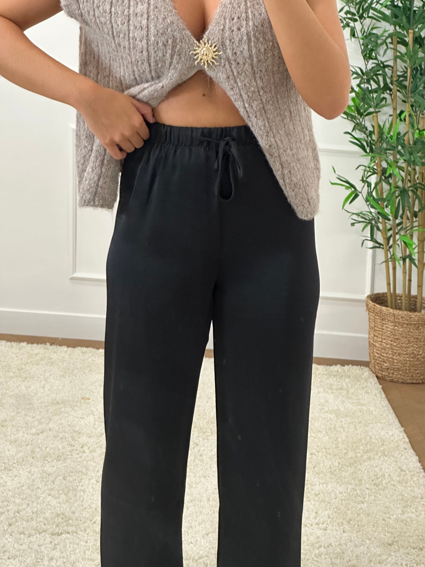 PANTALON EN SATIN