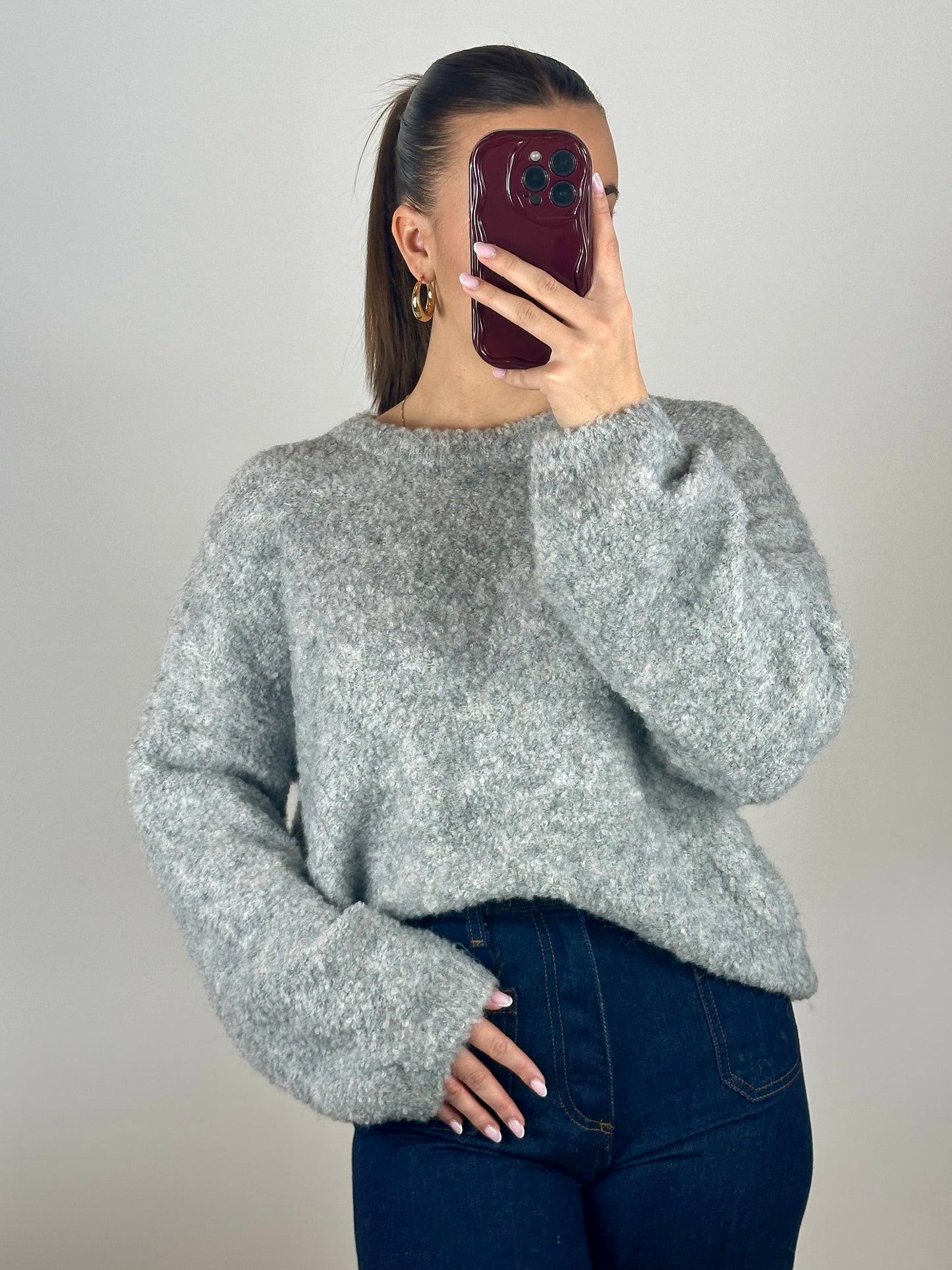 PULL MOUMOUTE GRIS