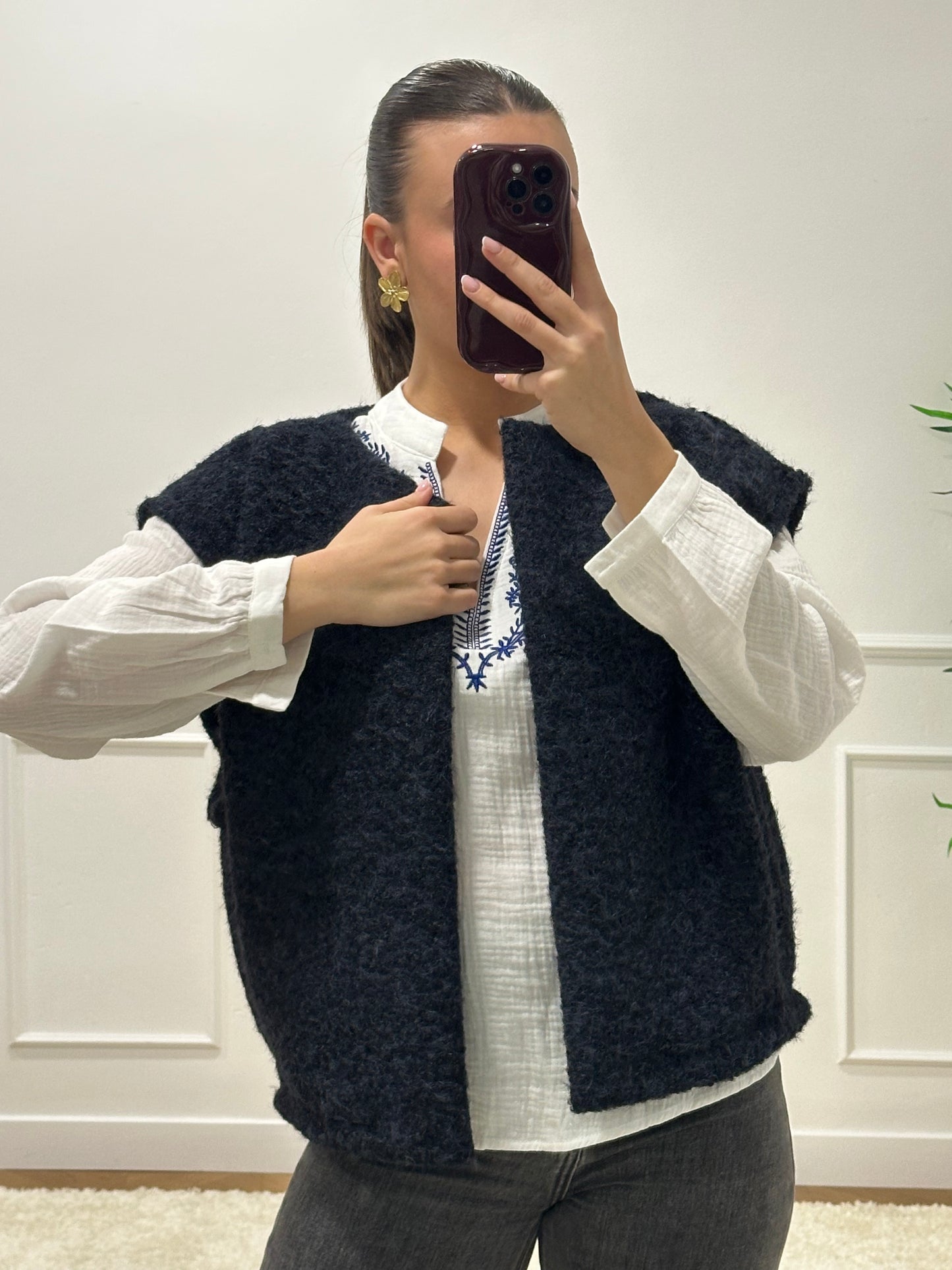 GILET JOANNA BLEU MARINE