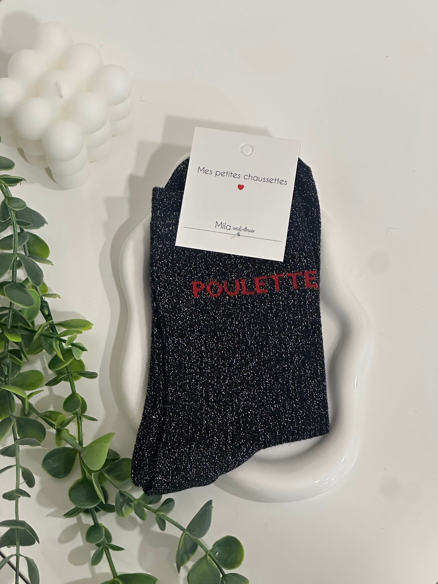 CHAUSSETTES À PAILLETTE POULETTE