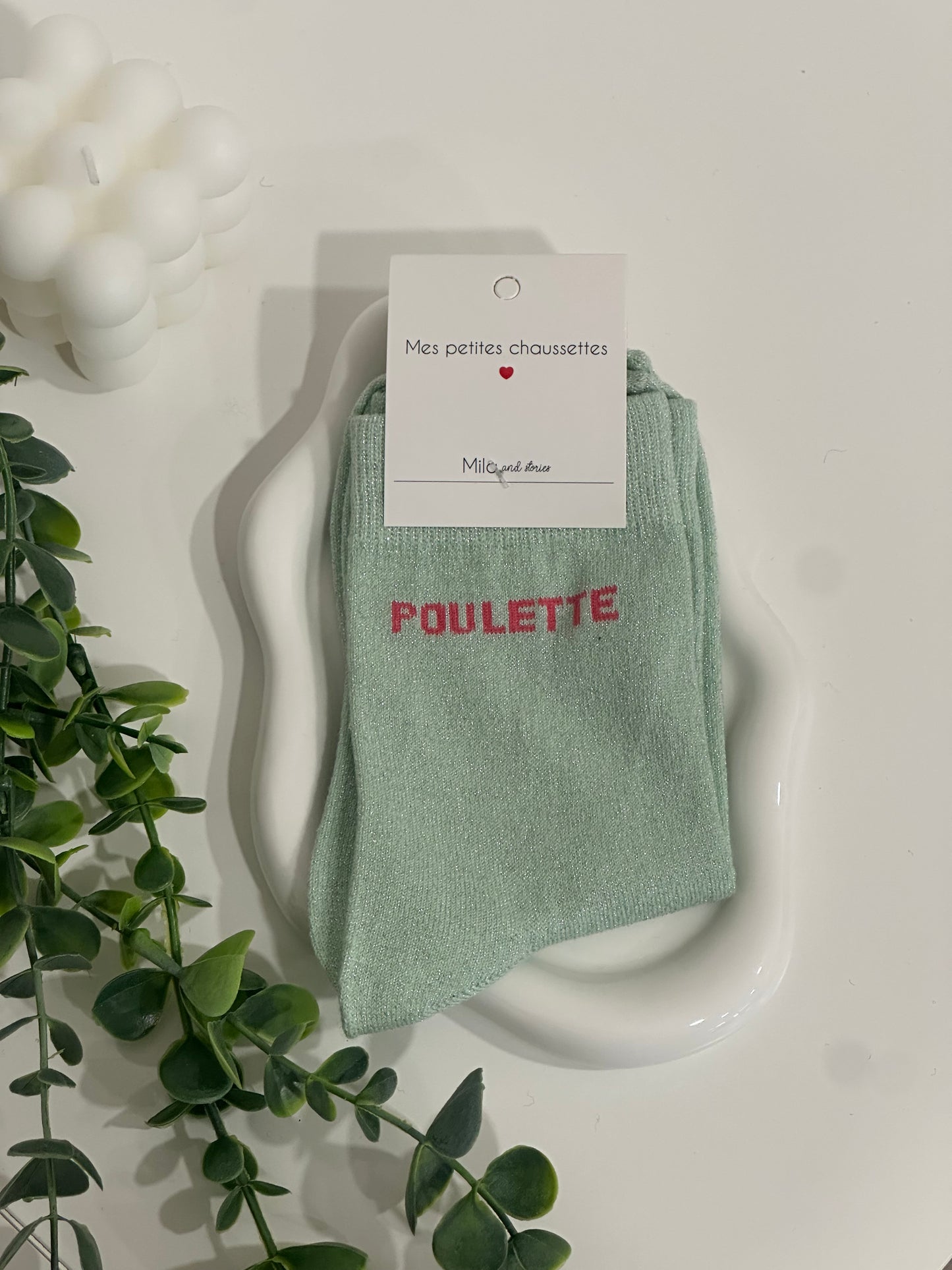 CHAUSSETTES À PAILLETTE POULETTE