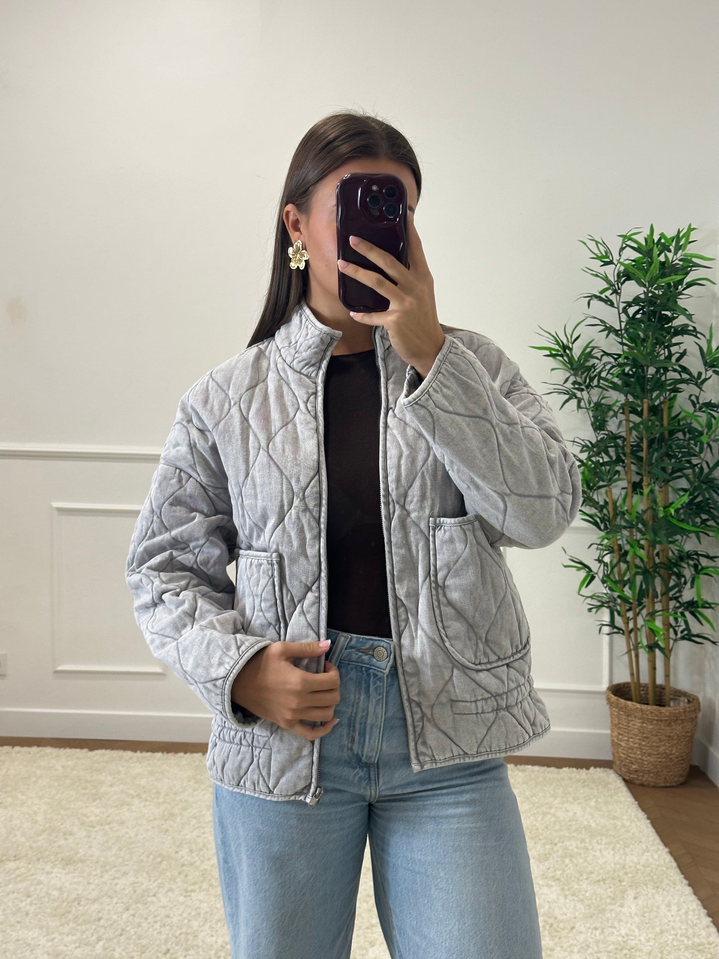 VESTE MAUDE GRISE CLAIRE