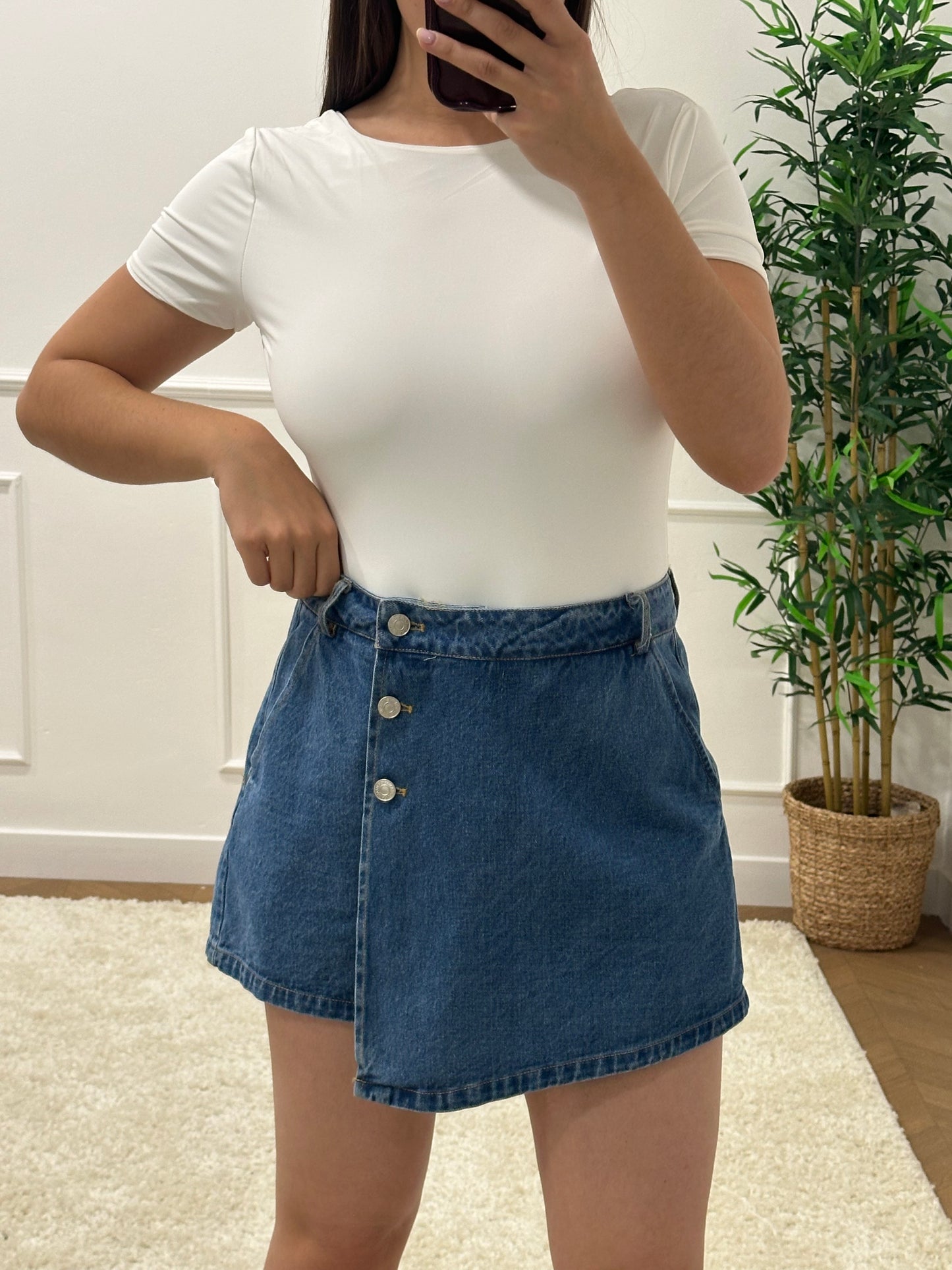 JUPE-SHORT JILL BLEU