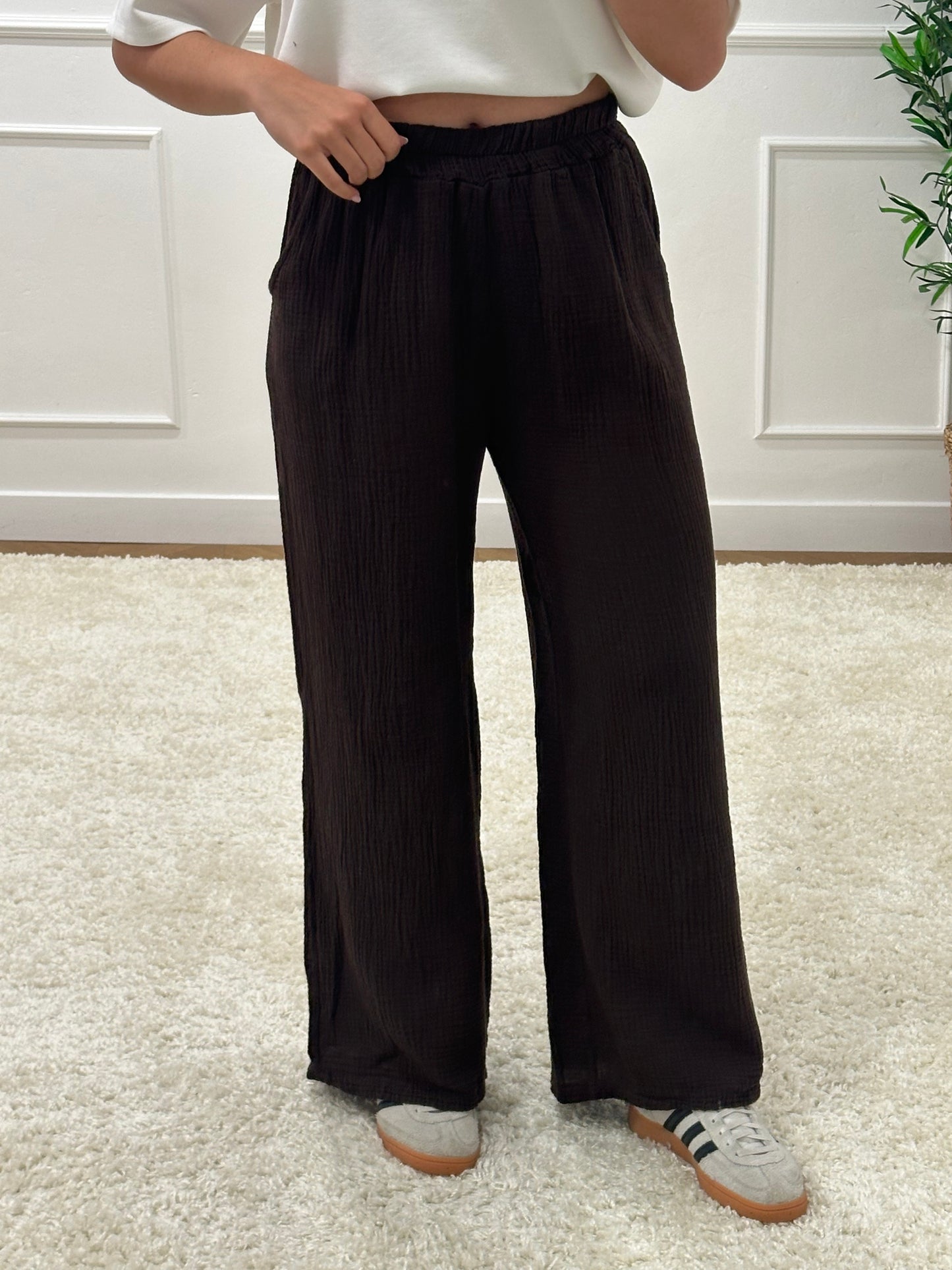 PANTALON IDOIA MARRON