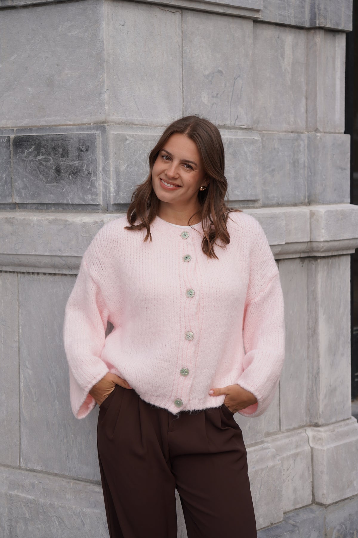 GILET LÉANDRA ROSE CLAIR