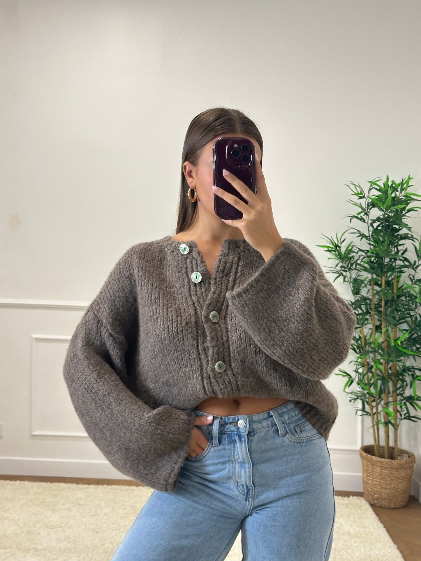 GILET LÉANDRA NOISETTE