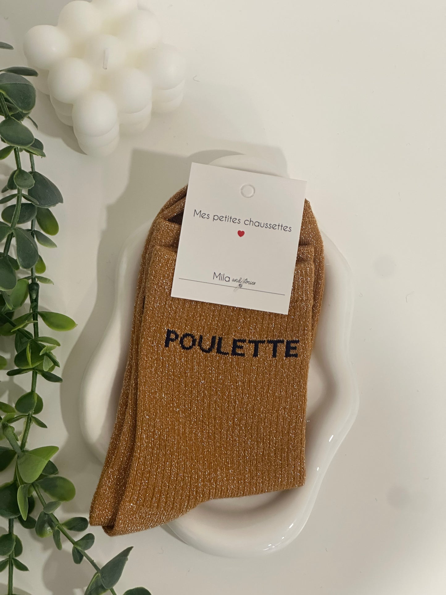 CHAUSSETTES À PAILLETTE POULETTE