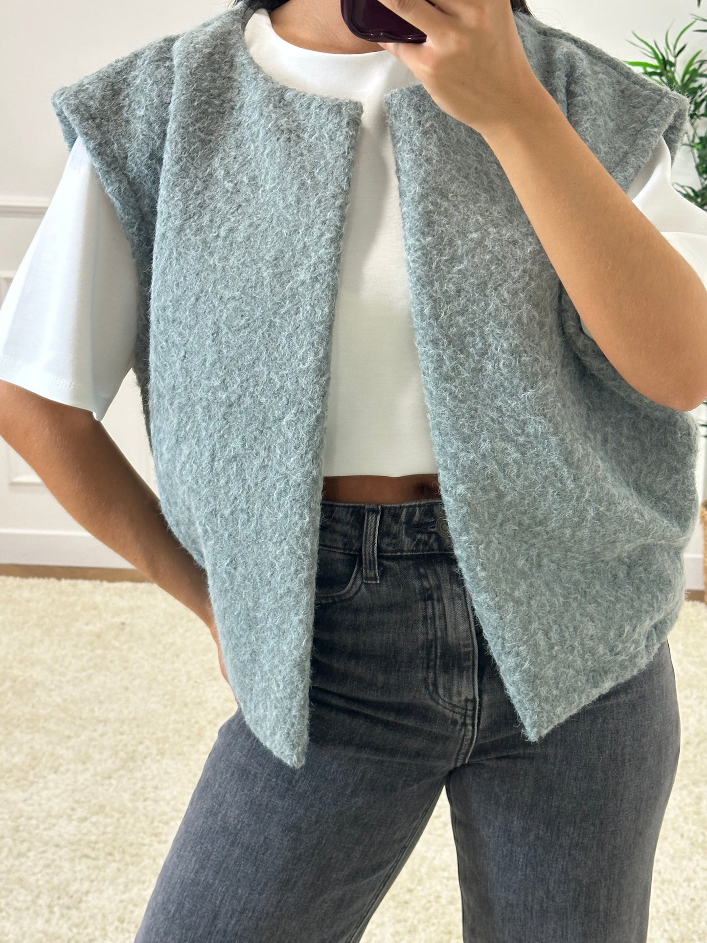 GILET JOANNA GRIS CLAIR