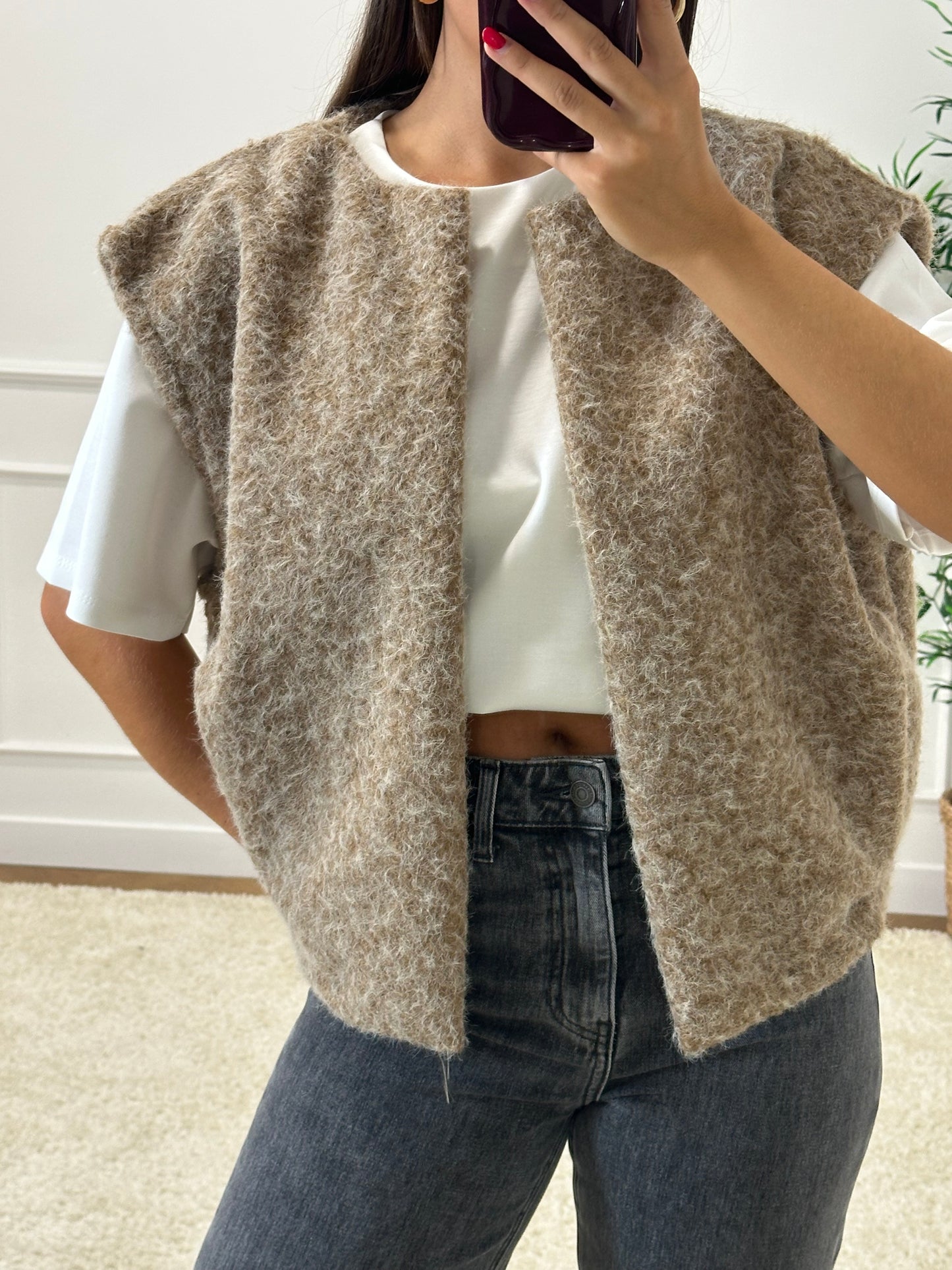 GILET JOANNA CAMEL