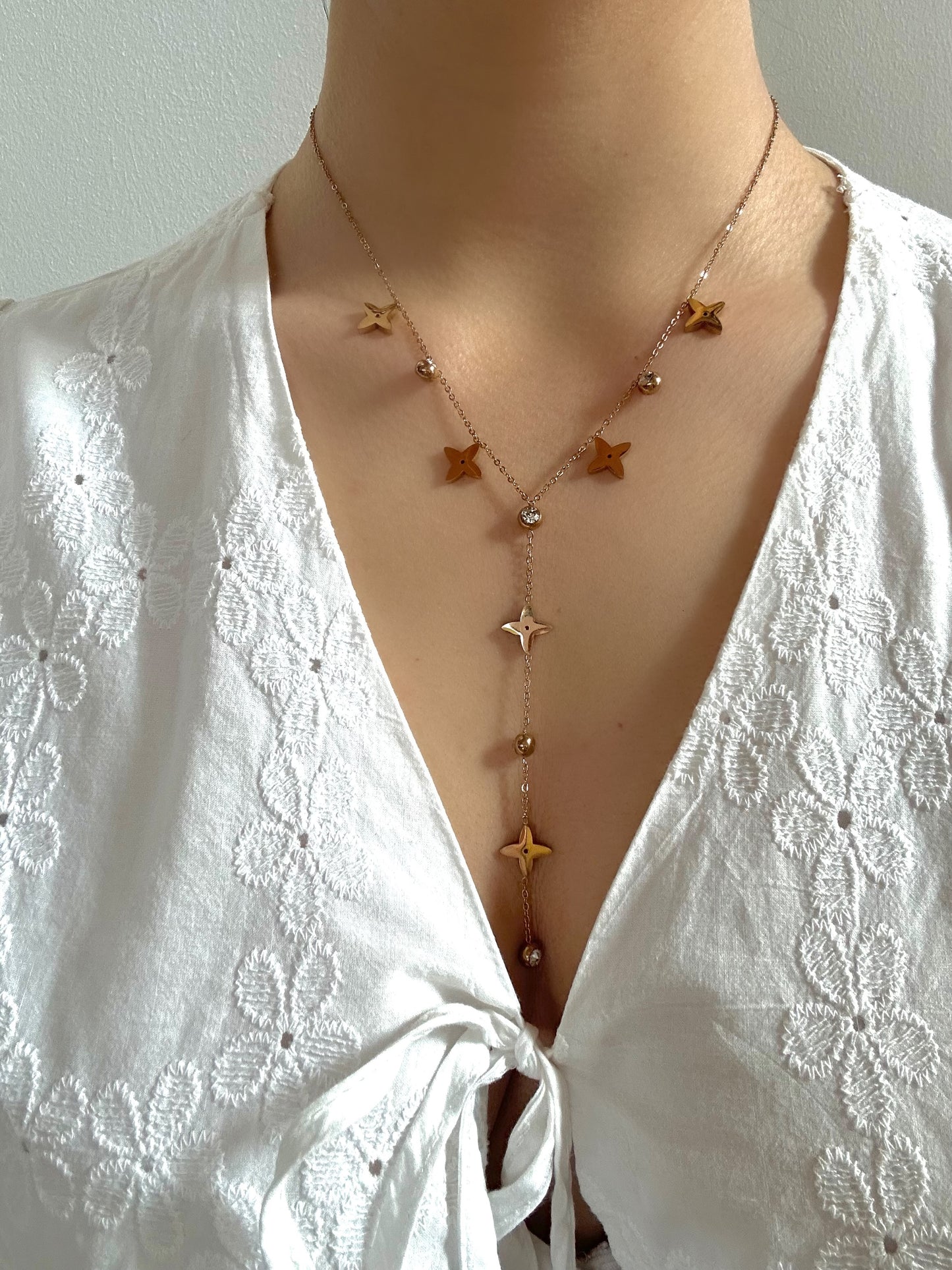 COLLIER EN Y ÉTOILE - doré