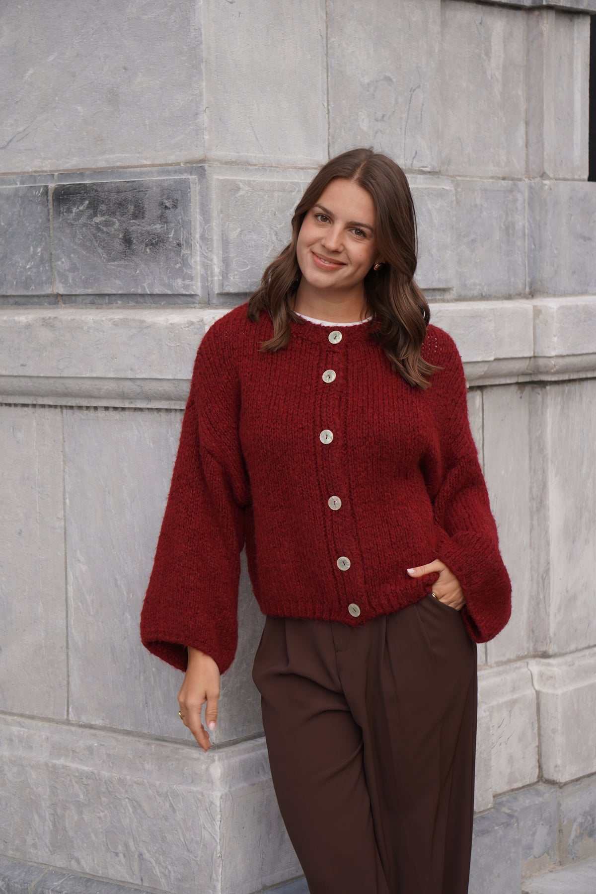 GILET LÉANDRA BORDEAUX