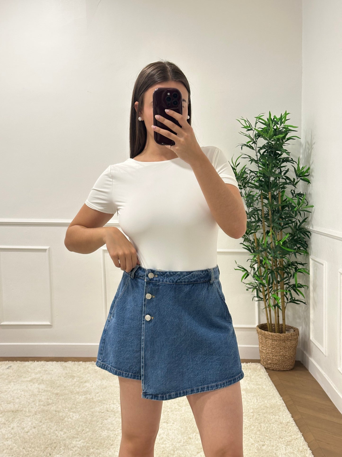 JUPE-SHORT JILL BLEU
