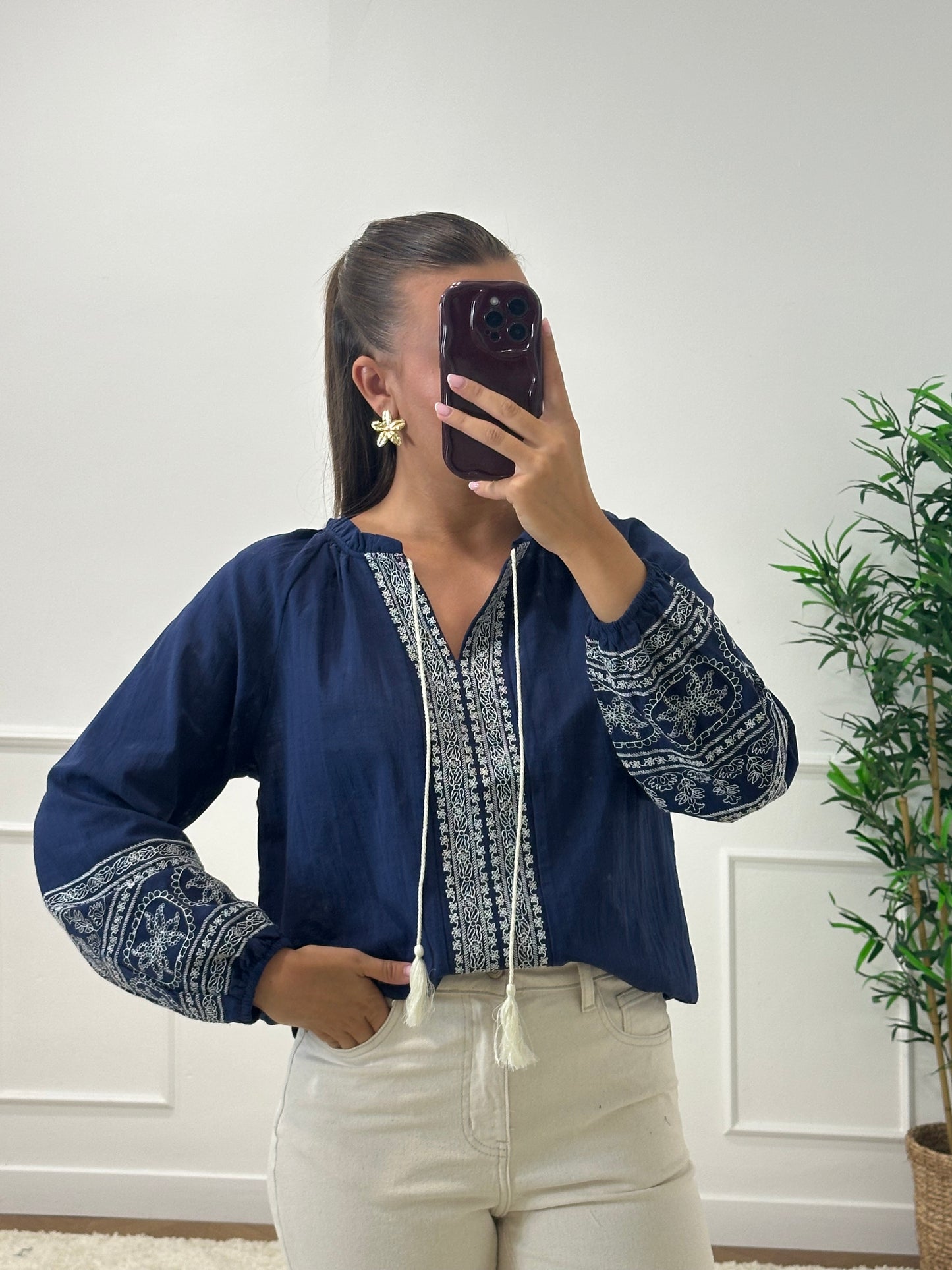 BLOUSE MATHILDA BLEU MARINE