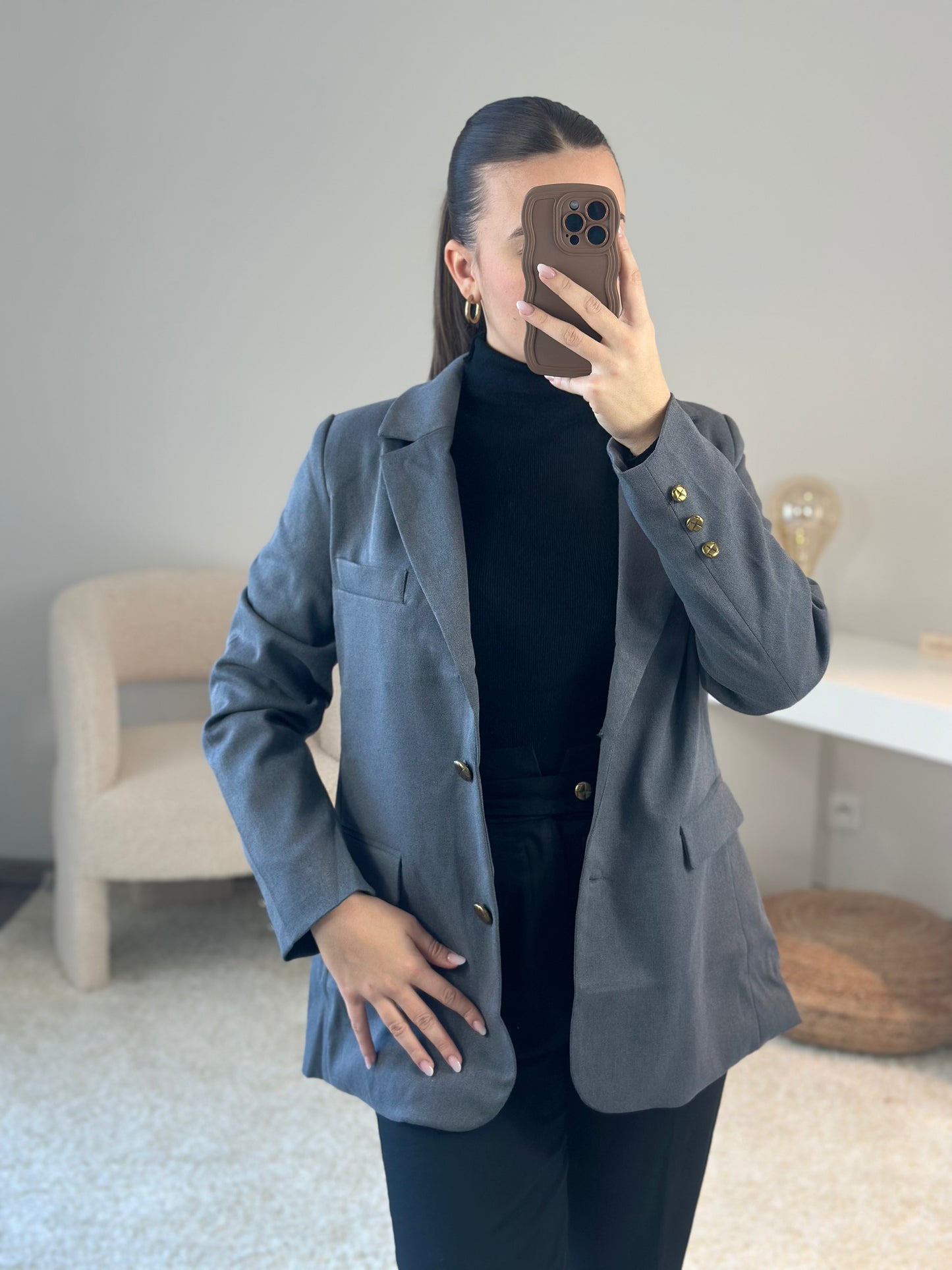 Veste blazer SALOMÉ grise