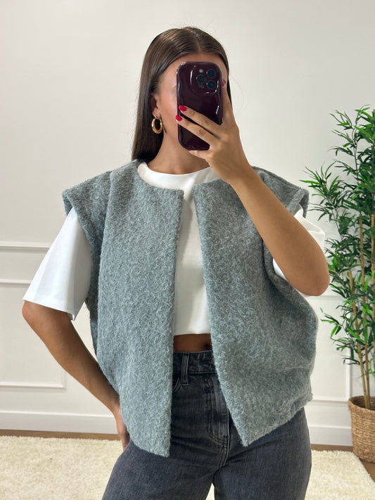 GILET JOANNA GRIS CLAIR