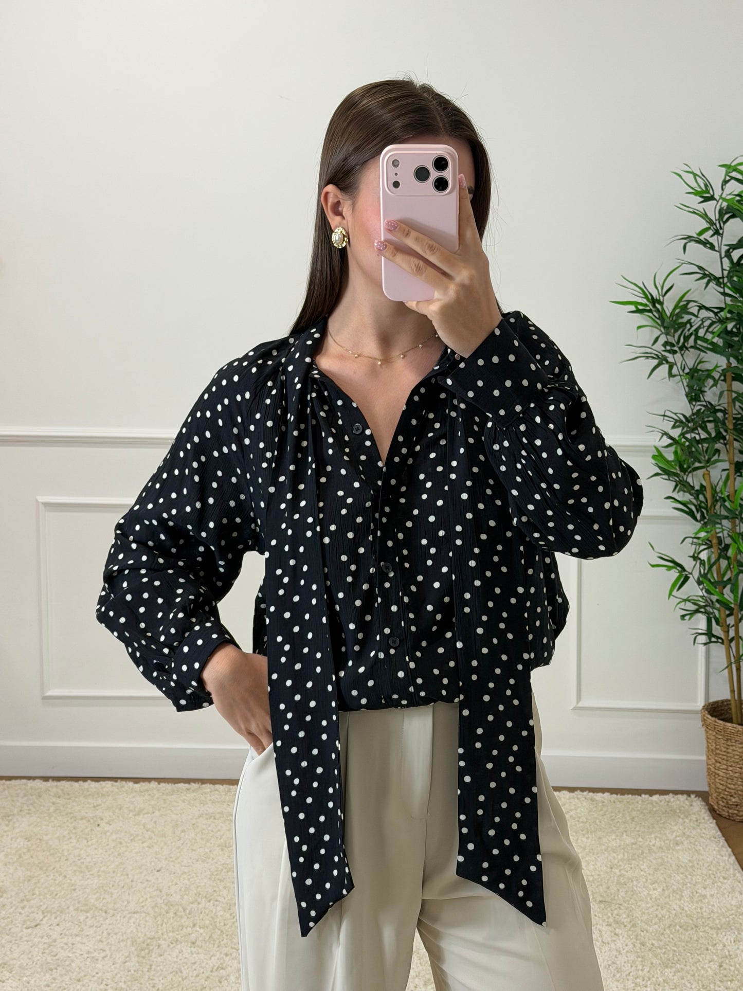 BLOUSE À POIS