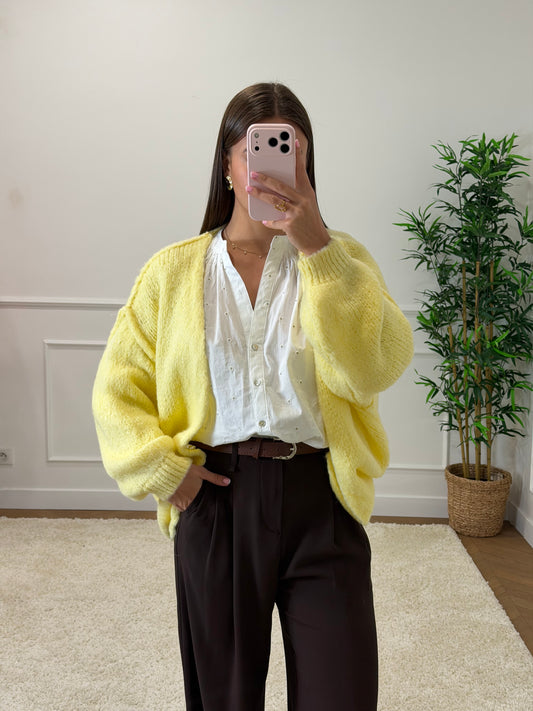 GILET CAPUCINE JAUNE