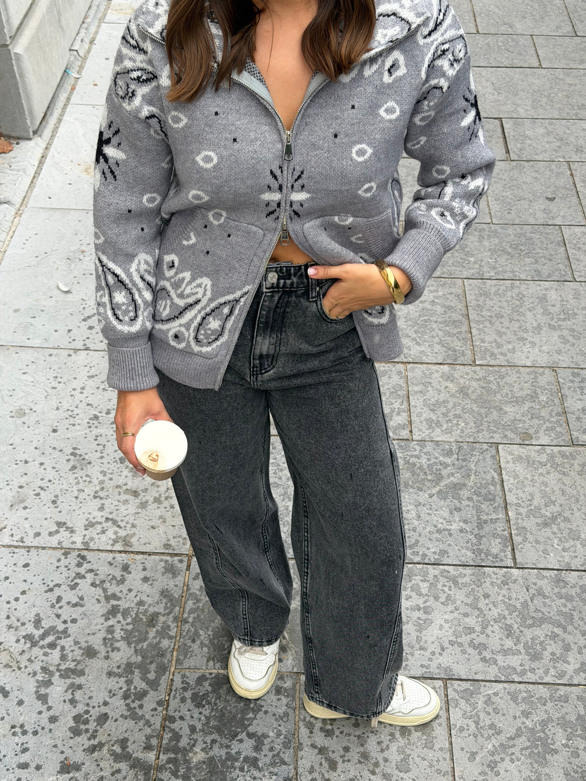 GILET BANDANA GRIS