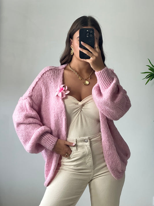 GILET CAPUCINE ROSE