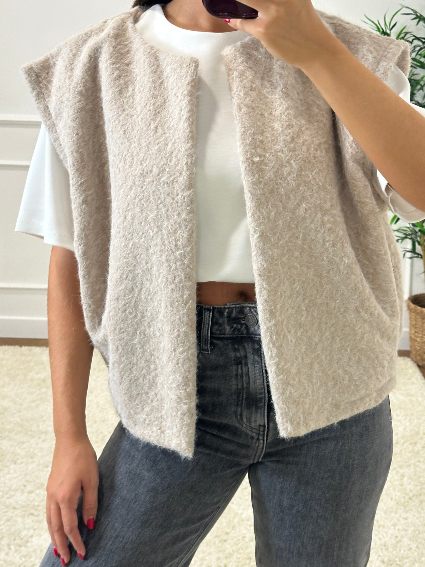 GILET JOANNA ÉCRU