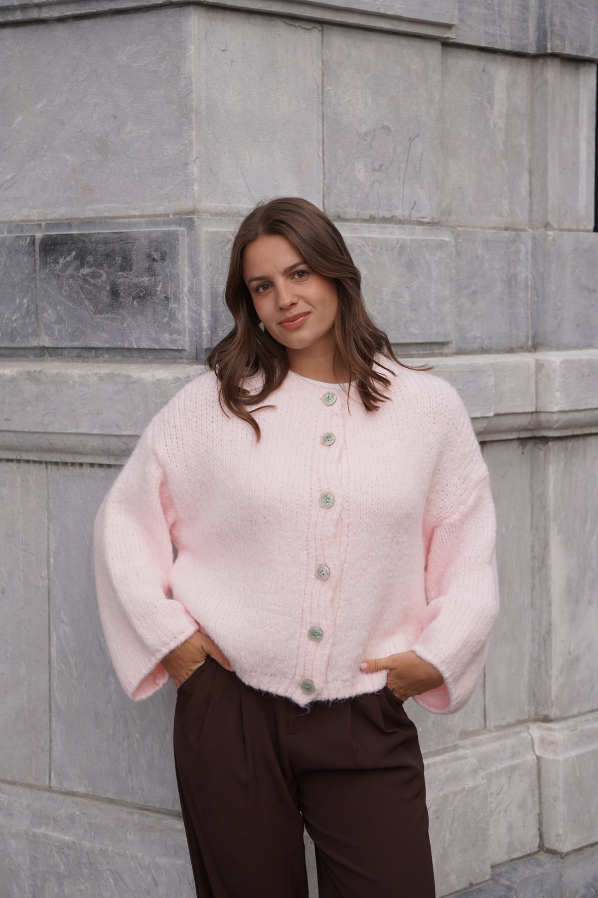 GILET LÉANDRA ROSE CLAIR