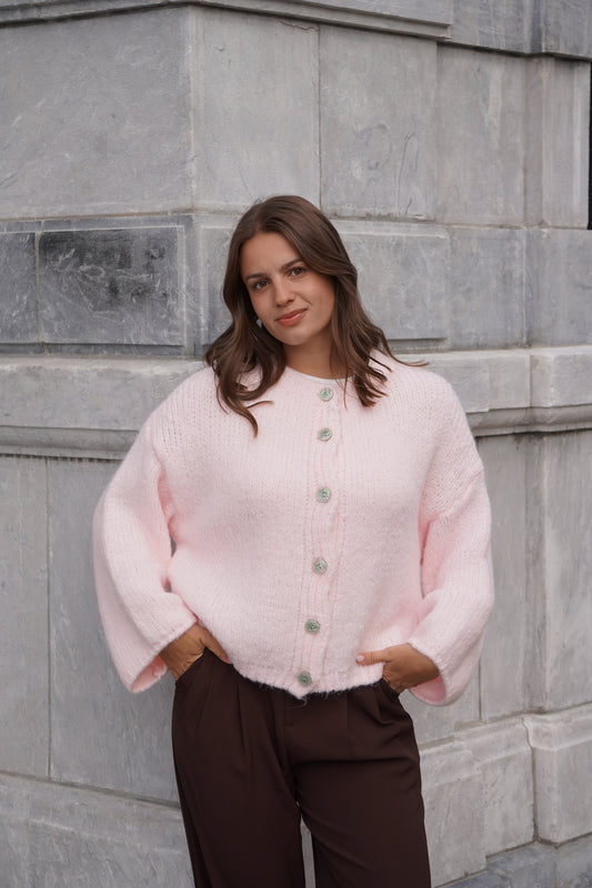 GILET LÉANDRA ROSE CLAIR