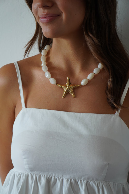 COLLIER STAR BLANC