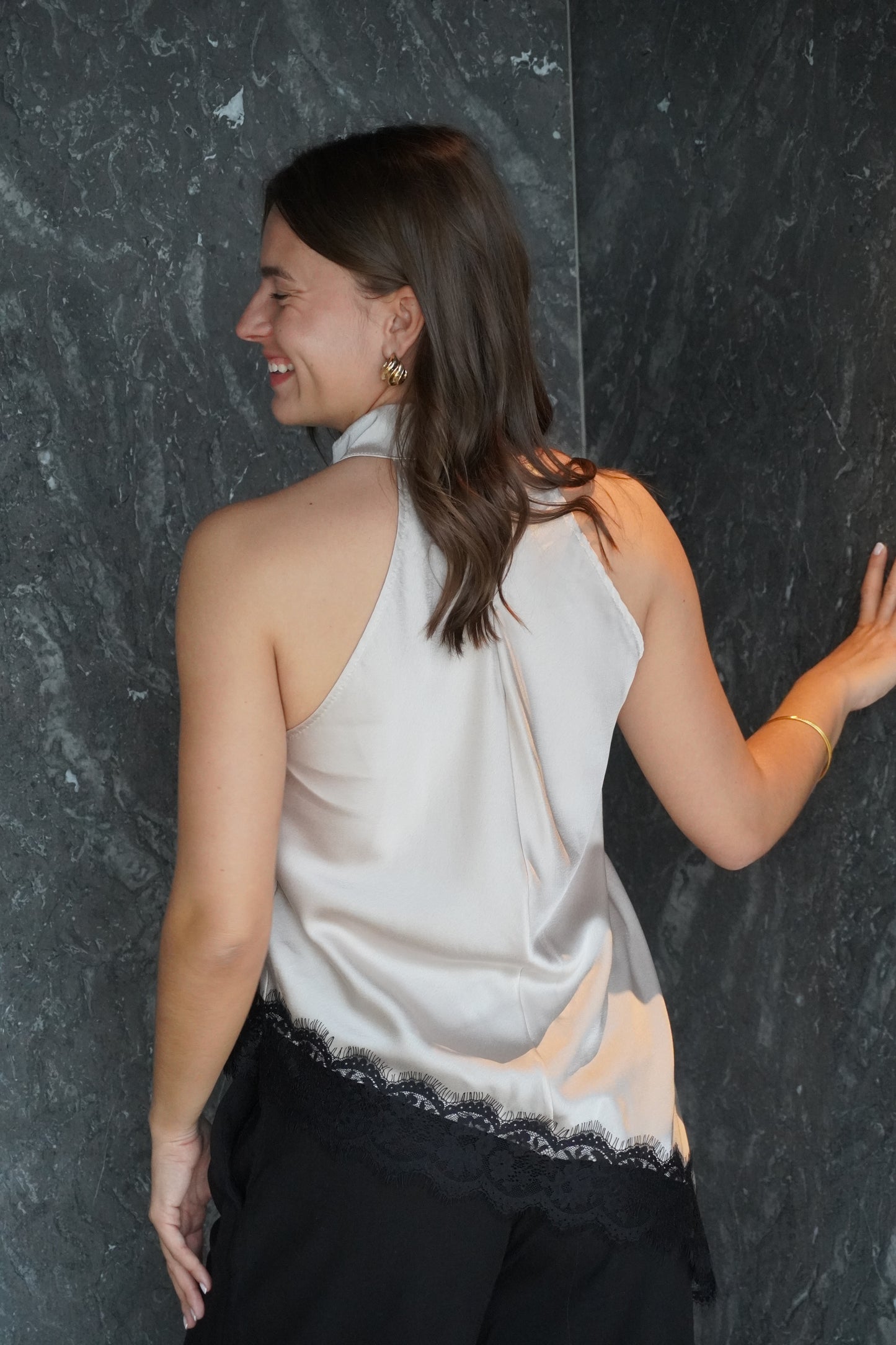 TOP SIMONA BEIGE & NOIR