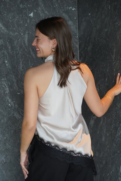 TOP SIMONA BEIGE & NOIR