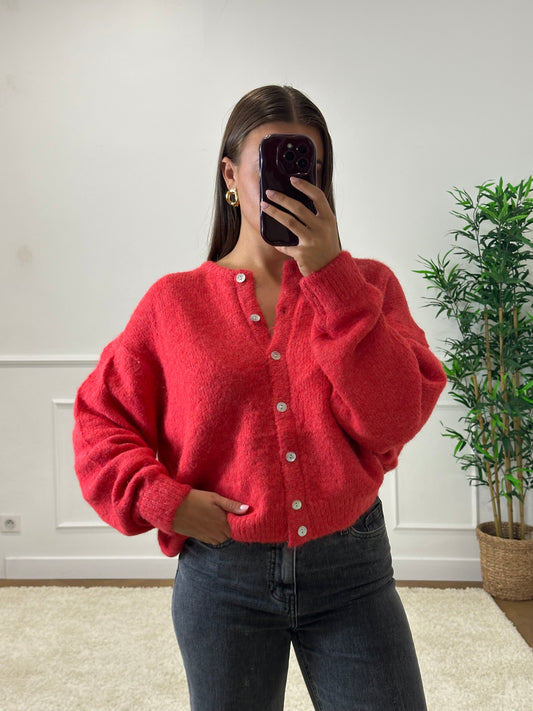 CARDIGAN LÉO CORAIL ⚠️ PRÉCOMMANDE - expédition le 09/10 ⚠️