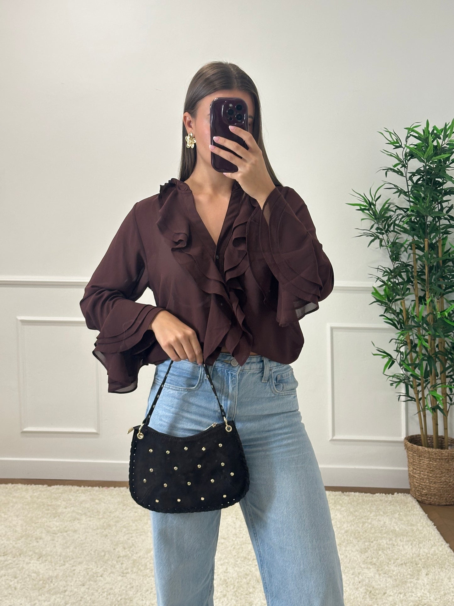 BLOUSE CARLOTA MARRON