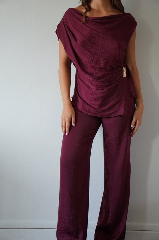ENSEMBLE LÉONIE BURGUNDY