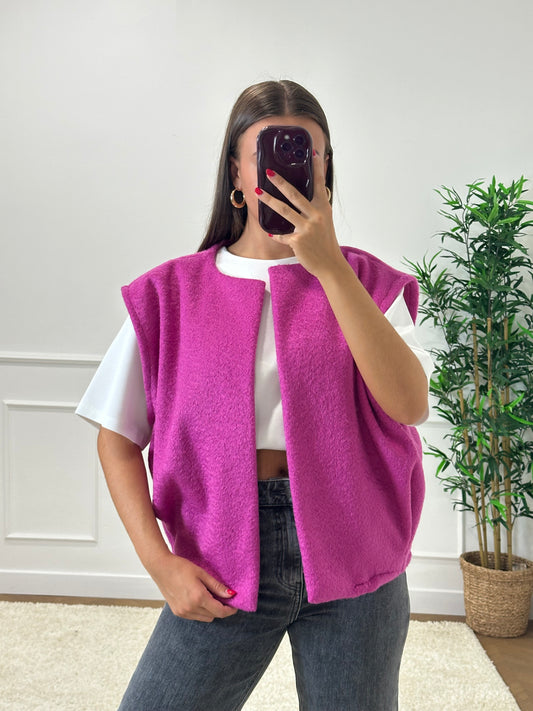GILET JOANNA FUCSHIA