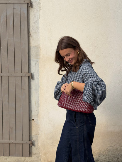 SAC FANNY BORDEAUX (réassort dans 10j activez les notifications de retour en stock)