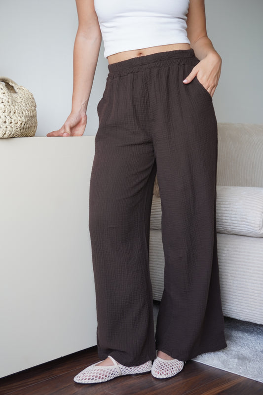 PANTALON IDOIA MARRON
