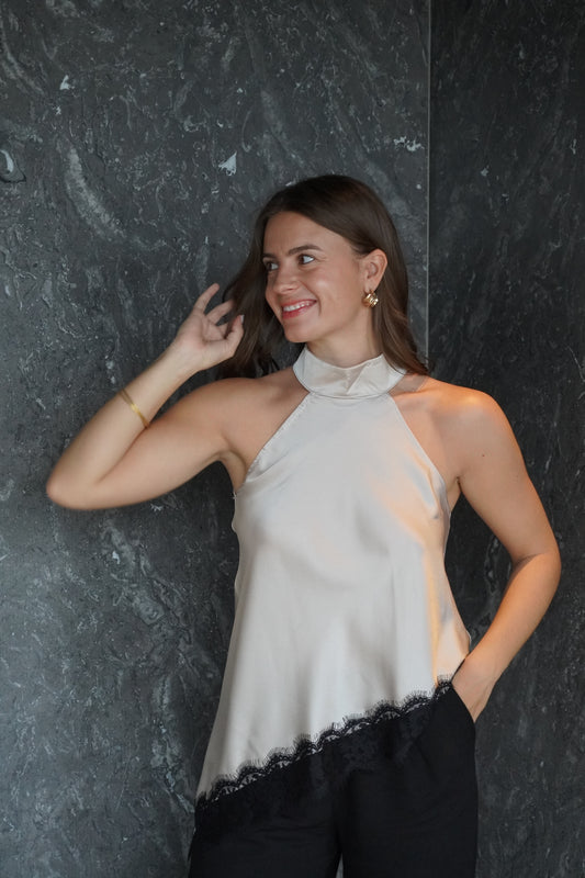 TOP SIMONA BEIGE & NOIR