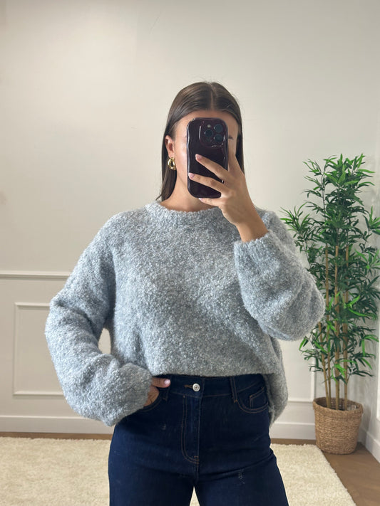 PULL BOUCLETTE GRIS