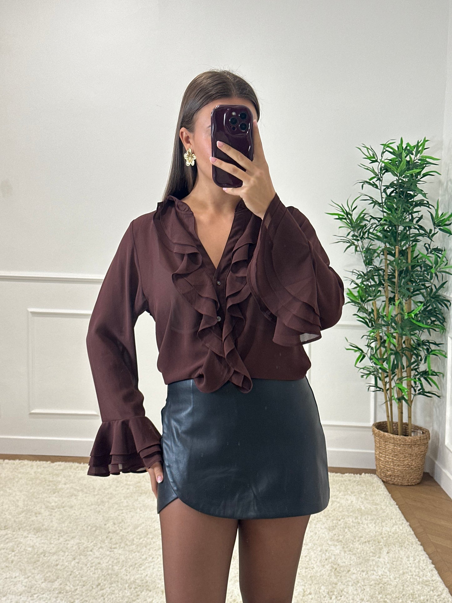 BLOUSE CARLOTA MARRON