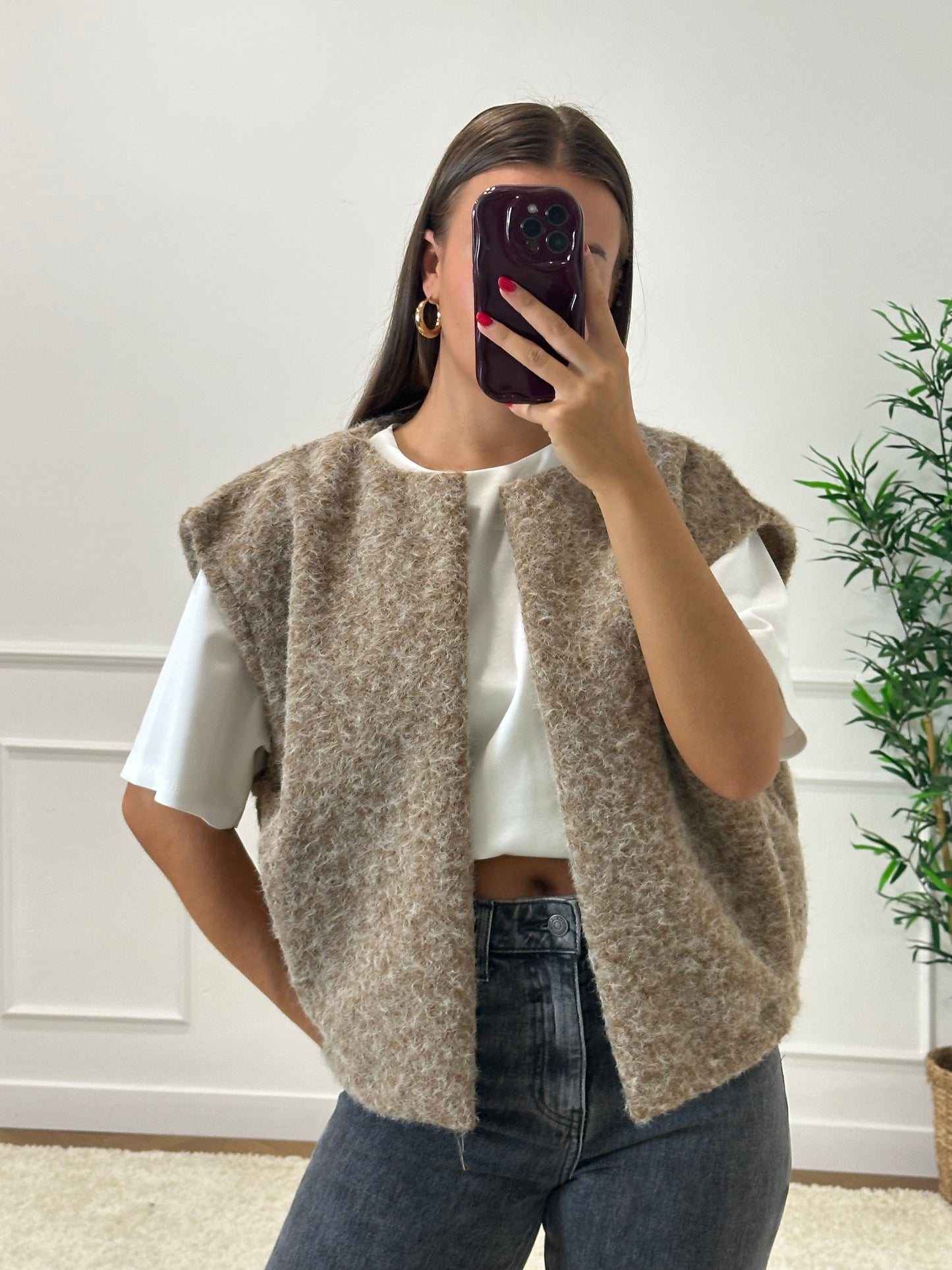 GILET JOANNA CAMEL