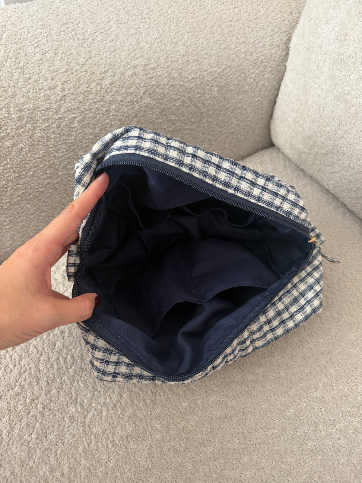 TROUSSE DE TOILETTE VICHY BLEU XL