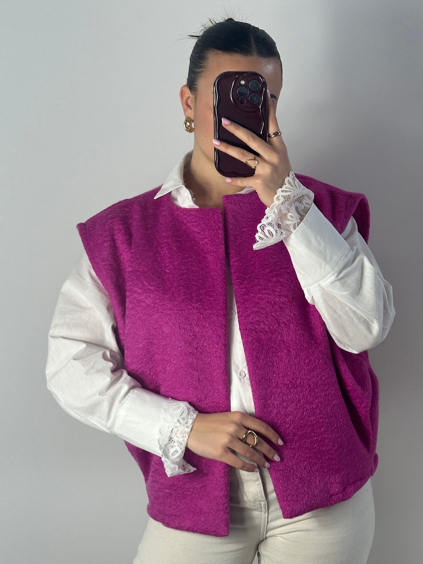 GILET JOANNA FUCHSIA