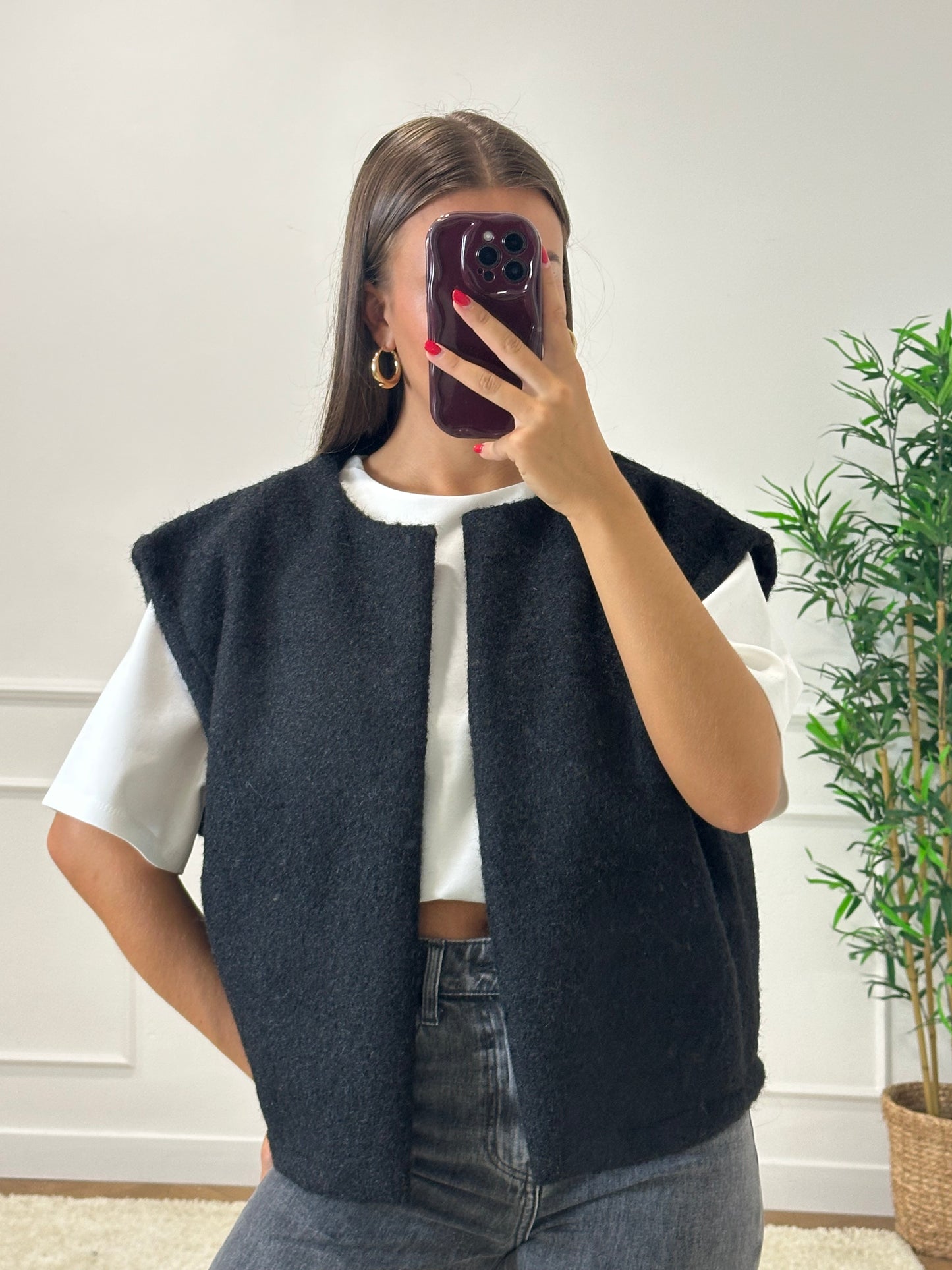 GILET JOANNA NOIR